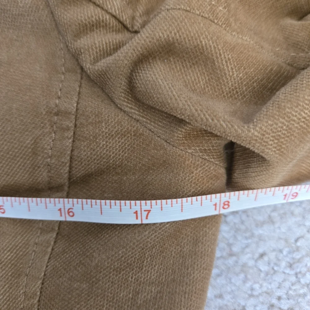 BANANA REPUBLIC Fitted Cotton Tan Blazer With Gold Buttons And Elbow Patches.4P - Picture 13 of 16